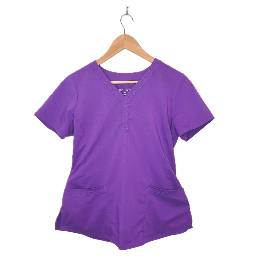 Women's S Healing Hands Purple Label Jane & Taylor Scrub Set in Eggplant Purple